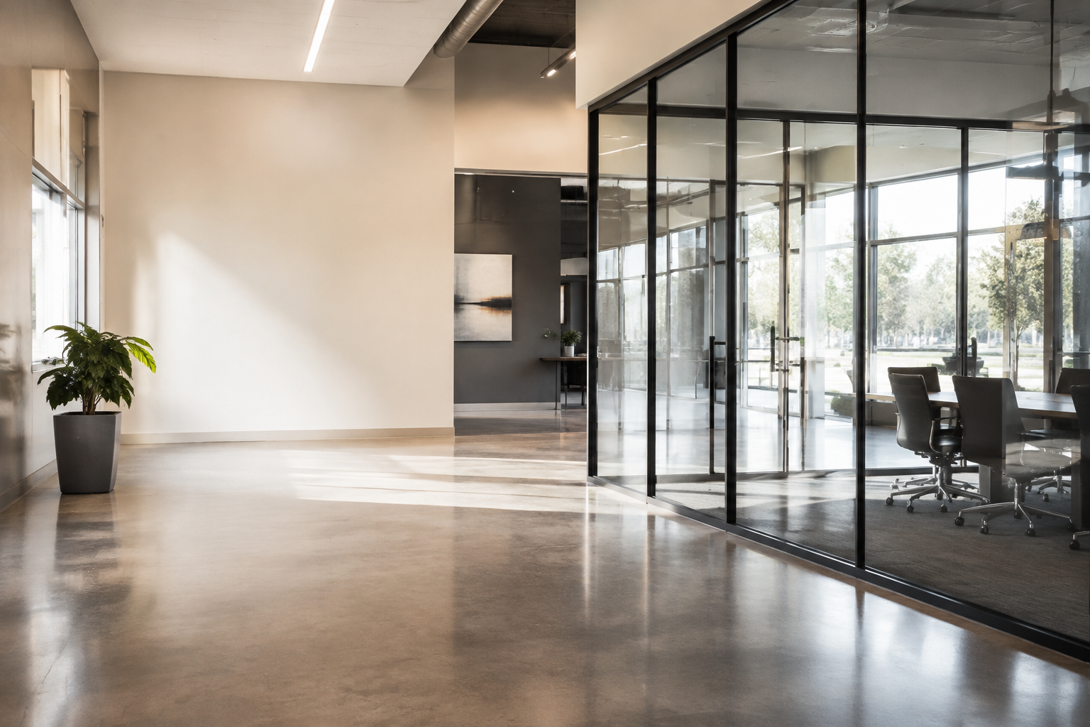 People-free commercial interior